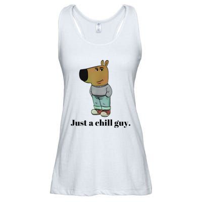 Chill Guy Dog Meme Funny Chill Guy Meme Ladies Essential Flowy Tank