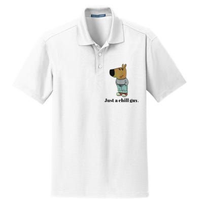 Chill Guy Dog Meme Funny Chill Guy Meme Dry Zone Grid Polo