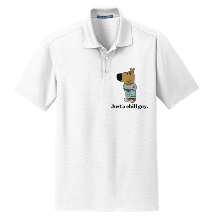 Chill Guy Dog Meme Funny Chill Guy Meme Dry Zone Grid Polo