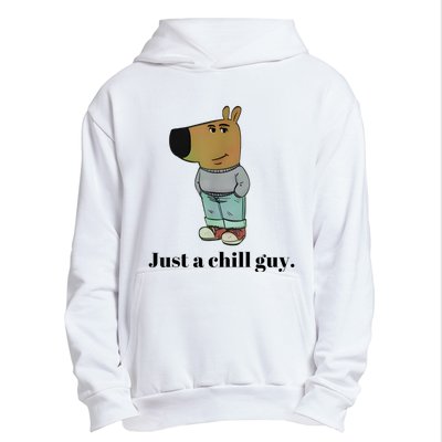 Chill Guy Dog Meme Funny Chill Guy Meme Urban Pullover Hoodie