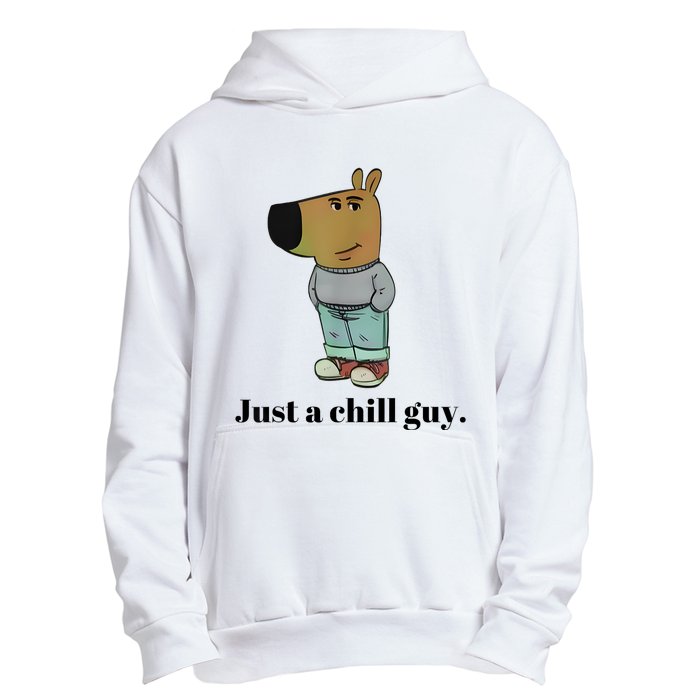 Chill Guy Dog Meme Funny Chill Guy Meme Urban Pullover Hoodie