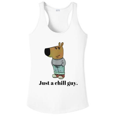 Chill Guy Dog Meme Funny Chill Guy Meme Ladies PosiCharge Competitor Racerback Tank