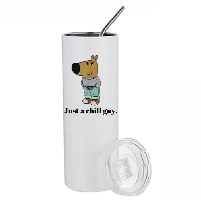 Chill Guy Dog Meme Funny Chill Guy Meme Stainless Steel Tumbler