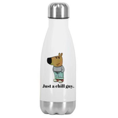 Chill Guy Dog Meme Funny Chill Guy Meme Stainless Steel Insulated Water Bottle