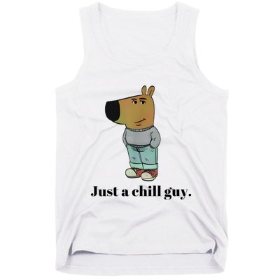 Chill Guy Dog Meme Funny Chill Guy Meme Tank Top