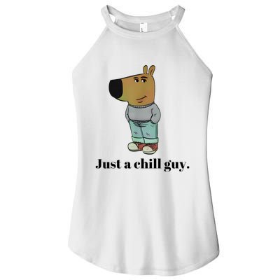 Chill Guy Dog Meme Funny Chill Guy Meme Women's Perfect Tri Rocker Tank