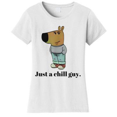 Chill Guy Dog Meme Funny Chill Guy Meme Women's T-Shirt