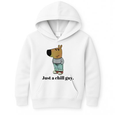 Chill Guy Dog Meme Funny Chill Guy Meme Kids Hoodie