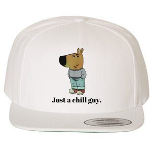 Chill Guy Dog Meme Funny Chill Guy Meme Wool Snapback Cap