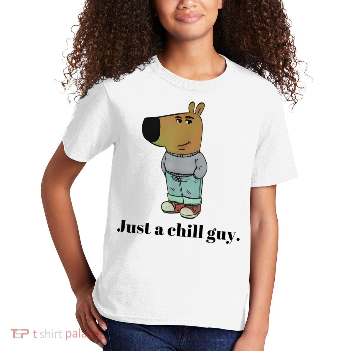Chill Guy Dog Meme Funny Chill Guy Meme Kids T-Shirt
