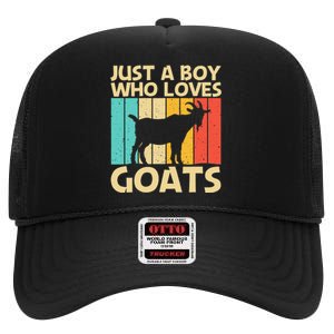 Cool Goat Design For Goat Farmer Farming Lovers High Crown Mesh Back Trucker Hat