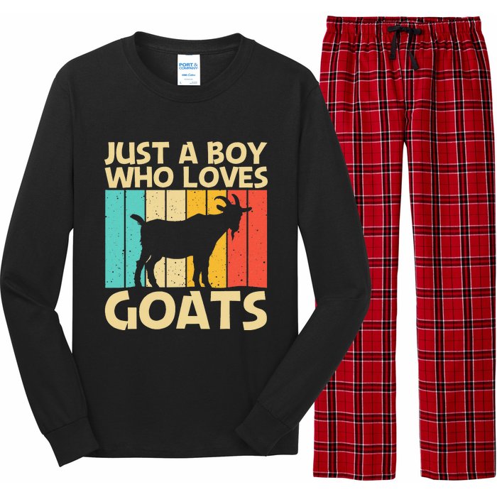 Cool Goat Design For Goat Farmer Farming Lovers Long Sleeve Pajama Set