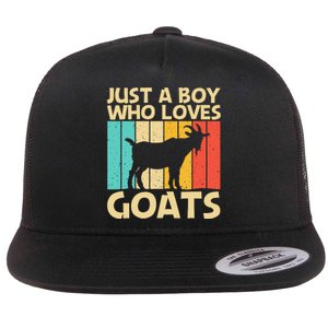 Cool Goat Design For Goat Farmer Farming Lovers Flat Bill Trucker Hat