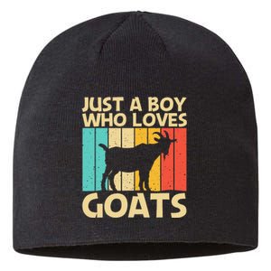 Cool Goat Design For Goat Farmer Farming Lovers Sustainable Beanie