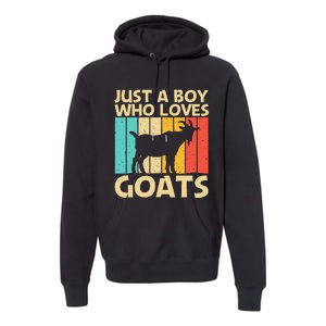 Cool Goat Design For Goat Farmer Farming Lovers Premium Hoodie