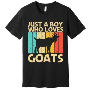 Cool Goat Design For Goat Farmer Farming Lovers Premium T-Shirt