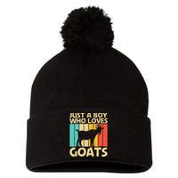 Cool Goat Design For Goat Farmer Farming Lovers Pom Pom 12in Knit Beanie