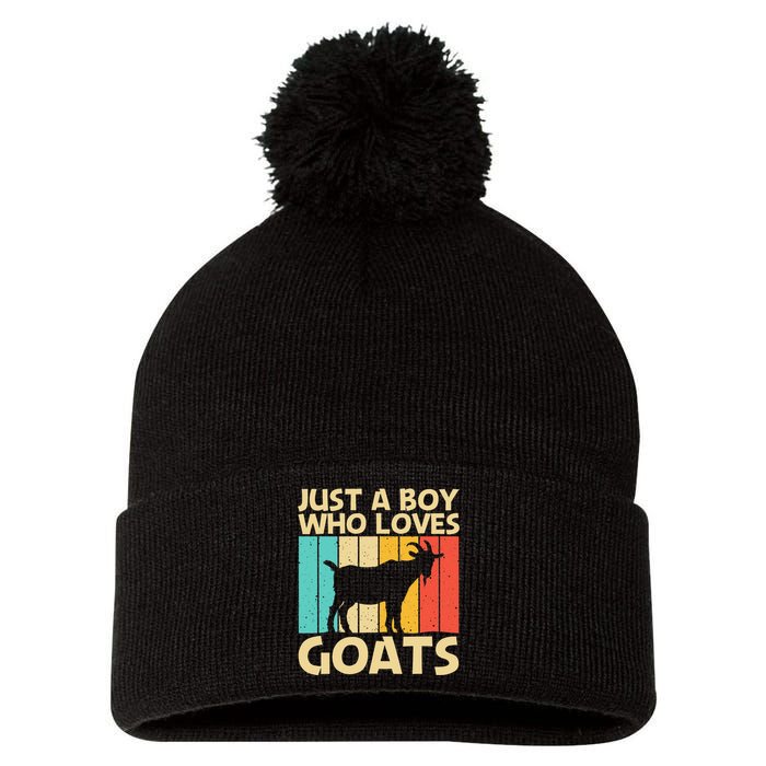 Cool Goat Design For Goat Farmer Farming Lovers Pom Pom 12in Knit Beanie