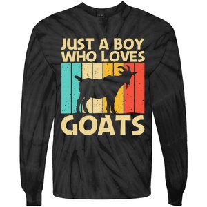 Cool Goat Design For Goat Farmer Farming Lovers Tie-Dye Long Sleeve Shirt