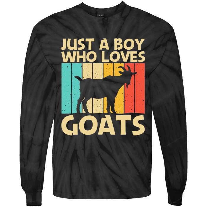 Cool Goat Design For Goat Farmer Farming Lovers Tie-Dye Long Sleeve Shirt