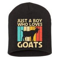 Cool Goat Design For Goat Farmer Farming Lovers Short Acrylic Beanie