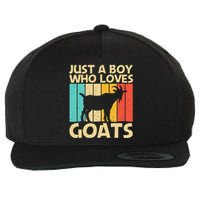 Cool Goat Design For Goat Farmer Farming Lovers Wool Snapback Cap