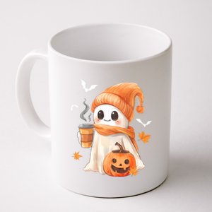 Cute Ghost Drinking Coffee Halloween Ghost Ice Coffee Coffee Mug