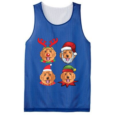 Cute Golden Doodle Christmas Cute Gift Santa Dog Gift Mesh Reversible Basketball Jersey Tank
