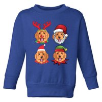 Cute Golden Doodle Christmas Cute Gift Santa Dog Gift Toddler Sweatshirt