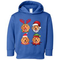 Cute Golden Doodle Christmas Cute Gift Santa Dog Gift Toddler Hoodie