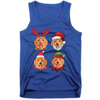 Cute Golden Doodle Christmas Cute Gift Santa Dog Gift Tank Top