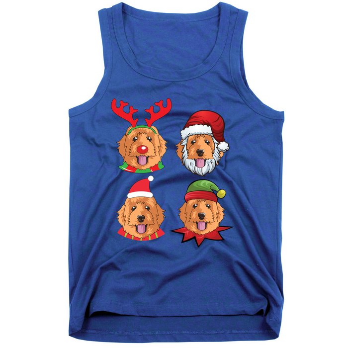 Cute Golden Doodle Christmas Cute Gift Santa Dog Gift Tank Top