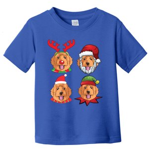 Cute Golden Doodle Christmas Cute Gift Santa Dog Gift Toddler T-Shirt