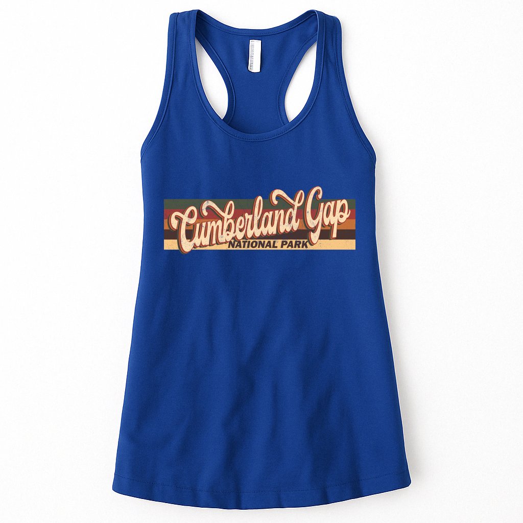 Cumberland Gap Derby Kentucky Us Beach Vintage Retro 70s 80s Gift Womens Tank Top