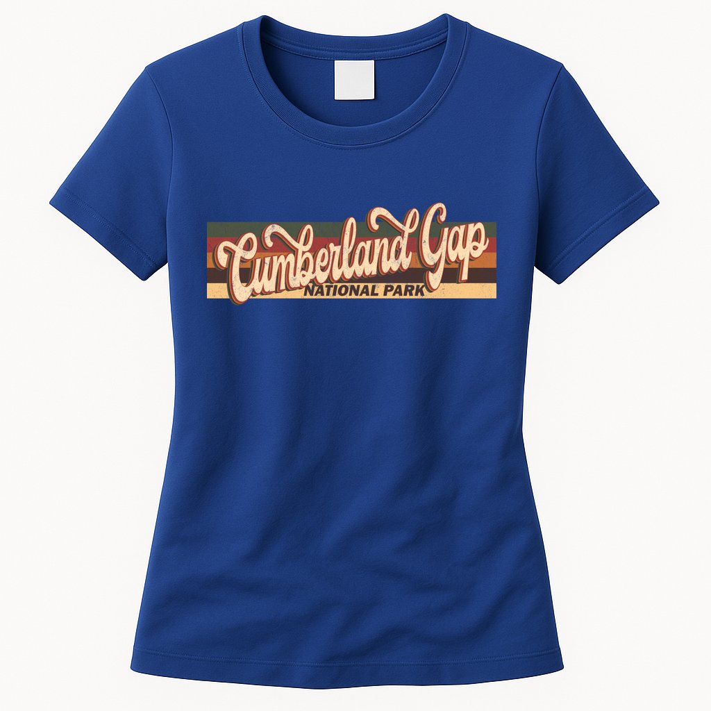 Cumberland Gap Derby Kentucky Us Beach Vintage Retro 70s 80s Gift Womens T-Shirt