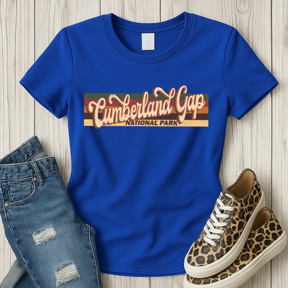 Cumberland Gap Derby Kentucky Us Beach Vintage Retro 70s 80s Gift Womens T-Shirt