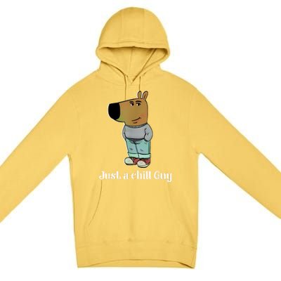 Chill Guy Dog Funny Chill Guy Meme Premium Pullover Hoodie