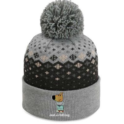 Chill Guy Dog Funny Chill Guy Meme The Baniff Cuffed Pom Beanie