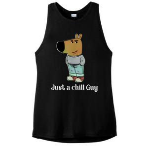 Chill Guy Dog Funny Chill Guy Meme Ladies PosiCharge Tri-Blend Wicking Tank