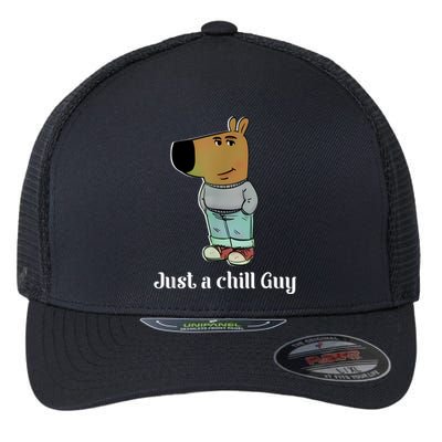 Chill Guy Dog Funny Chill Guy Meme Flexfit Unipanel Trucker Cap