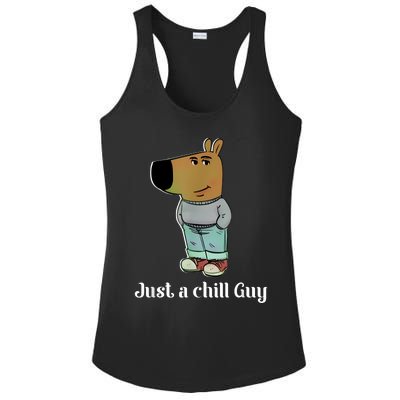 Chill Guy Dog Funny Chill Guy Meme Ladies PosiCharge Competitor Racerback Tank