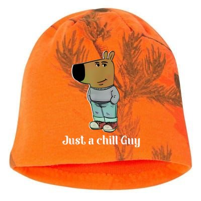 Chill Guy Dog Funny Chill Guy Meme Kati - Camo Knit Beanie