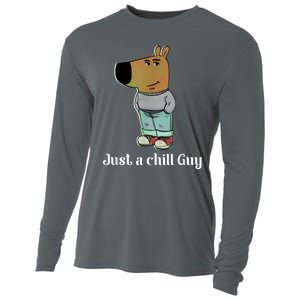 Chill Guy Dog Funny Chill Guy Meme Cooling Performance Long Sleeve Crew