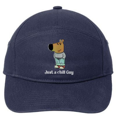 Chill Guy Dog Funny Chill Guy Meme 7-Panel Snapback Hat