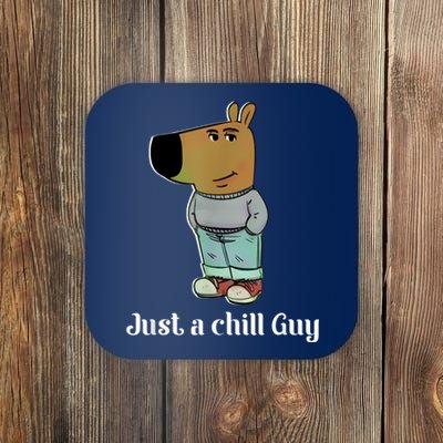 Chill Guy Dog Funny Chill Guy Meme Coaster