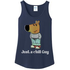 Chill Guy Dog Funny Chill Guy Meme Ladies Essential Tank