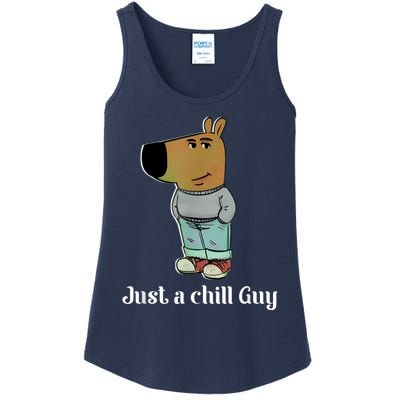 Chill Guy Dog Funny Chill Guy Meme Ladies Essential Tank