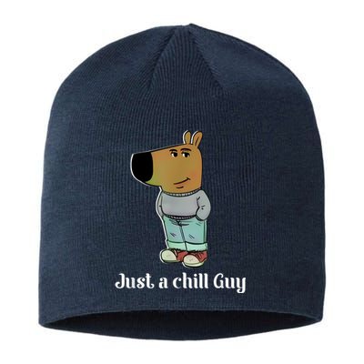 Chill Guy Dog Funny Chill Guy Meme Sustainable Beanie