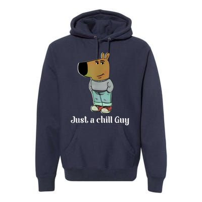 Chill Guy Dog Funny Chill Guy Meme Premium Hoodie