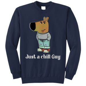 Chill Guy Dog Funny Chill Guy Meme Tall Sweatshirt